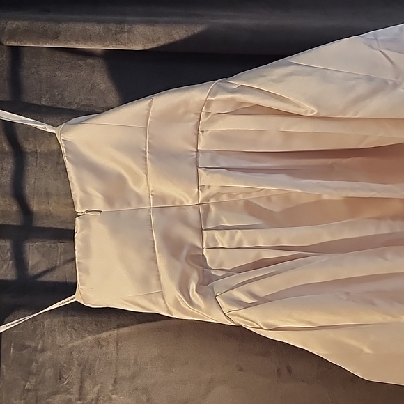 Donna Morgan size 10 Samantha fit & flare ivory/white strapless - Picture 4 of 10